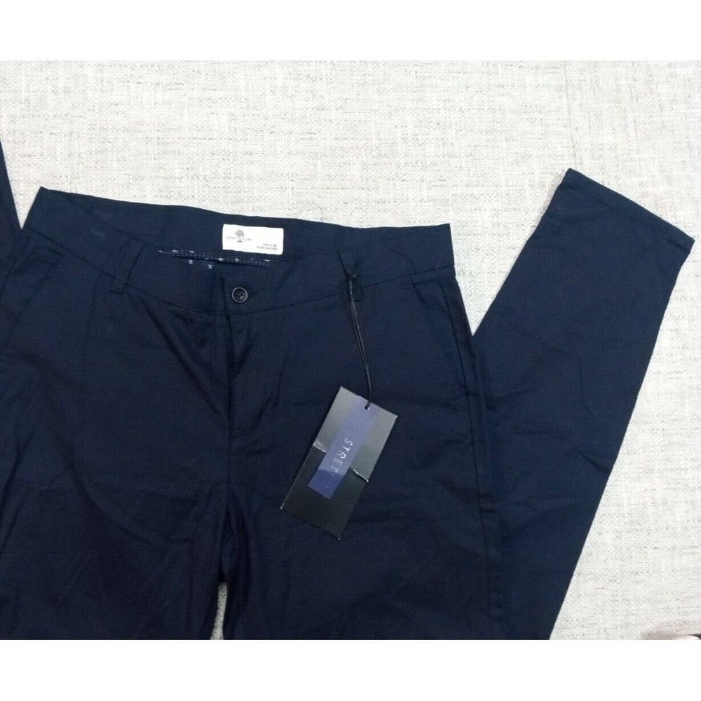 Craft + Flow Size 32x32 Blue Straight Leg Stretch Chino Style Pants NWT